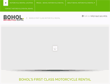 Tablet Screenshot of boholmotorcyclerental.com